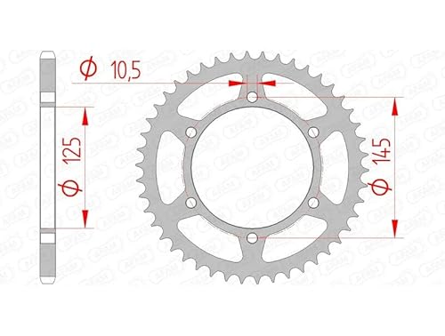 Stahl-Kettenrad AFAM 520-47Z (Silber) von DC Afam NV