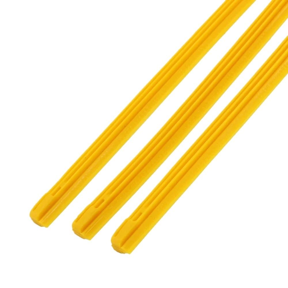 10 stücke Auto Scheibenwischer Füllstoff Gelb Hohe Qualität Silikon Streifen Refill 8mm 14 "16" 17 "18" 19 "20" 21 "22" 24 "26" 28 "Zubehör(21 inch 525mm 10PCS) von DCJJLWIG