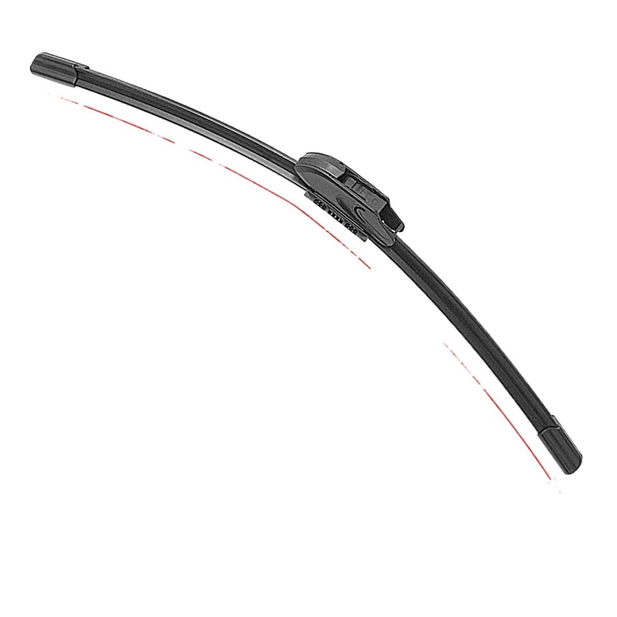 J/U-Haken, universeller generischer Frontwischergummi aus Gummi, 13 bis 28 Zoll, Auto-Windschutzscheibe, Autozubehör(14inch) von DCJJLWIG