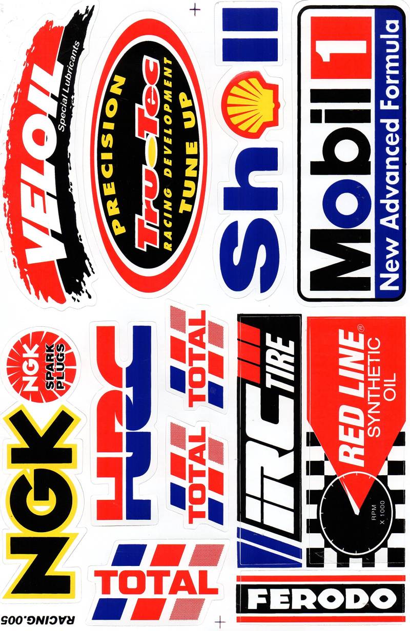 DD Sponsoren Sticker Aufkleber Folie 1 Blatt 270 mm x 180 mm wetterfest von ZOUXO