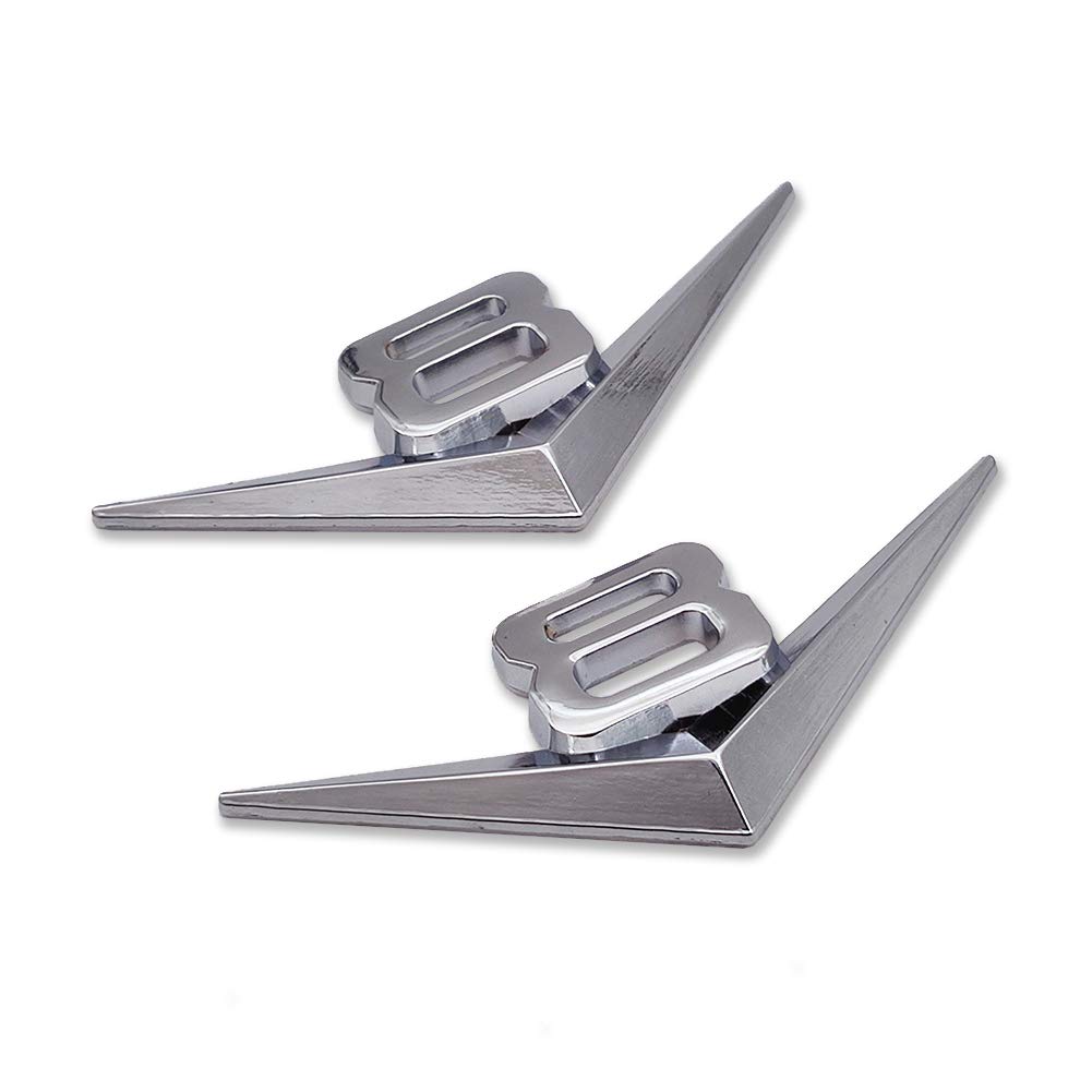 2 x Chrom-Metall-V8-Logo-Emblem, Premium-3D-V-8-Motorabzeichen, Auto-Aufkleber 2 x Chrom-Metall-V8-Logo-Emblem, Premium-3D-V-8-Motorabzeichen, Auto-Aufkleber von DDDXF
