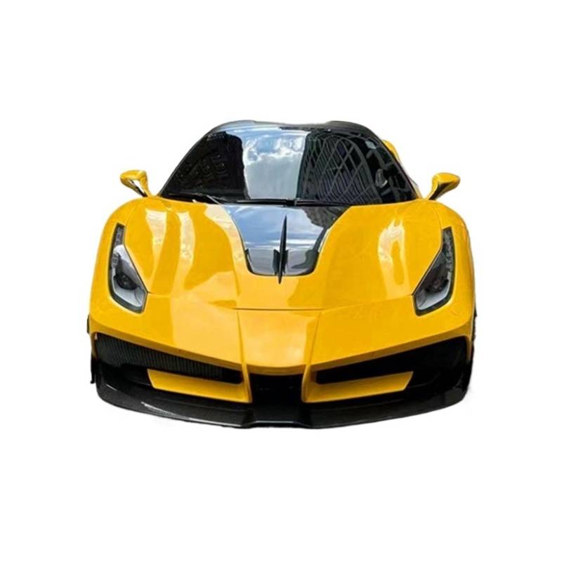 DDGHAE Auto-Bodykit for die vordere und hintere Stoßstange, kompatibel mit dem modifizierten Ferrari 488gtb-Modell Misha, große Einfassung, Halbkohlefaser, Seitenschweller, Flügel(Complete Set of Semi von DDGHAE