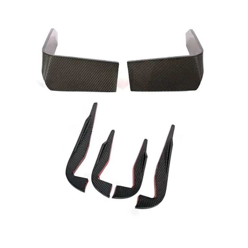 DDGHAE Auto-Frontstoßstange, kompatibel for Audi TTRS MK3 2016 2017 2018, Entlüftungslamellen, Entlüftungsöffnungen, Canards, Zierleisten, Kohlefaser-Splitter(4 PCS) von DDGHAE