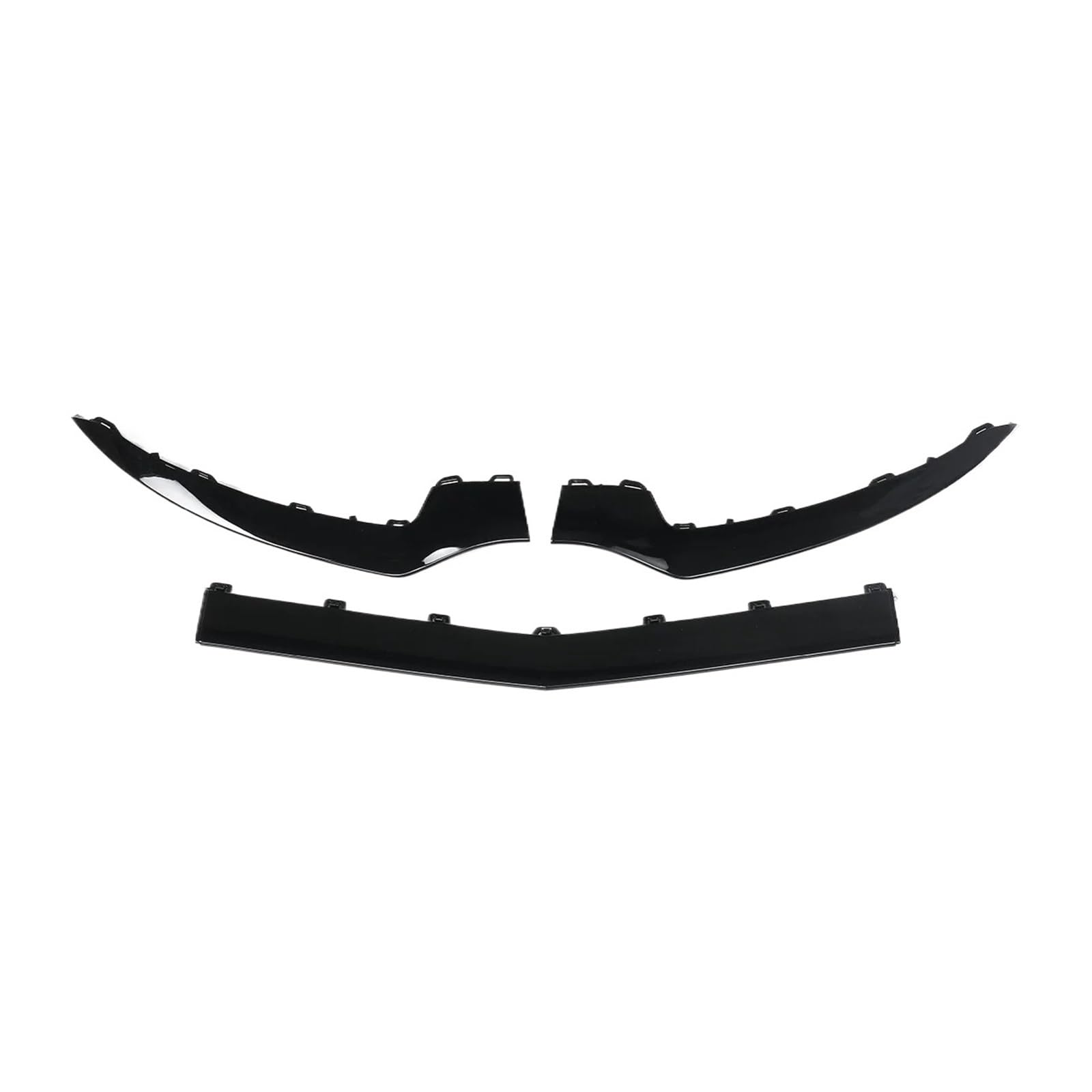 DDGHAE Auto-Frontstoßstange, kompatibel for Mercedes Benz W207 E-Klasse E200 E350 2014 2015 2016, schwarz, 3 x Lippensplitter, Diffusor, Spoiler, Schutzabdeckung von DDGHAE
