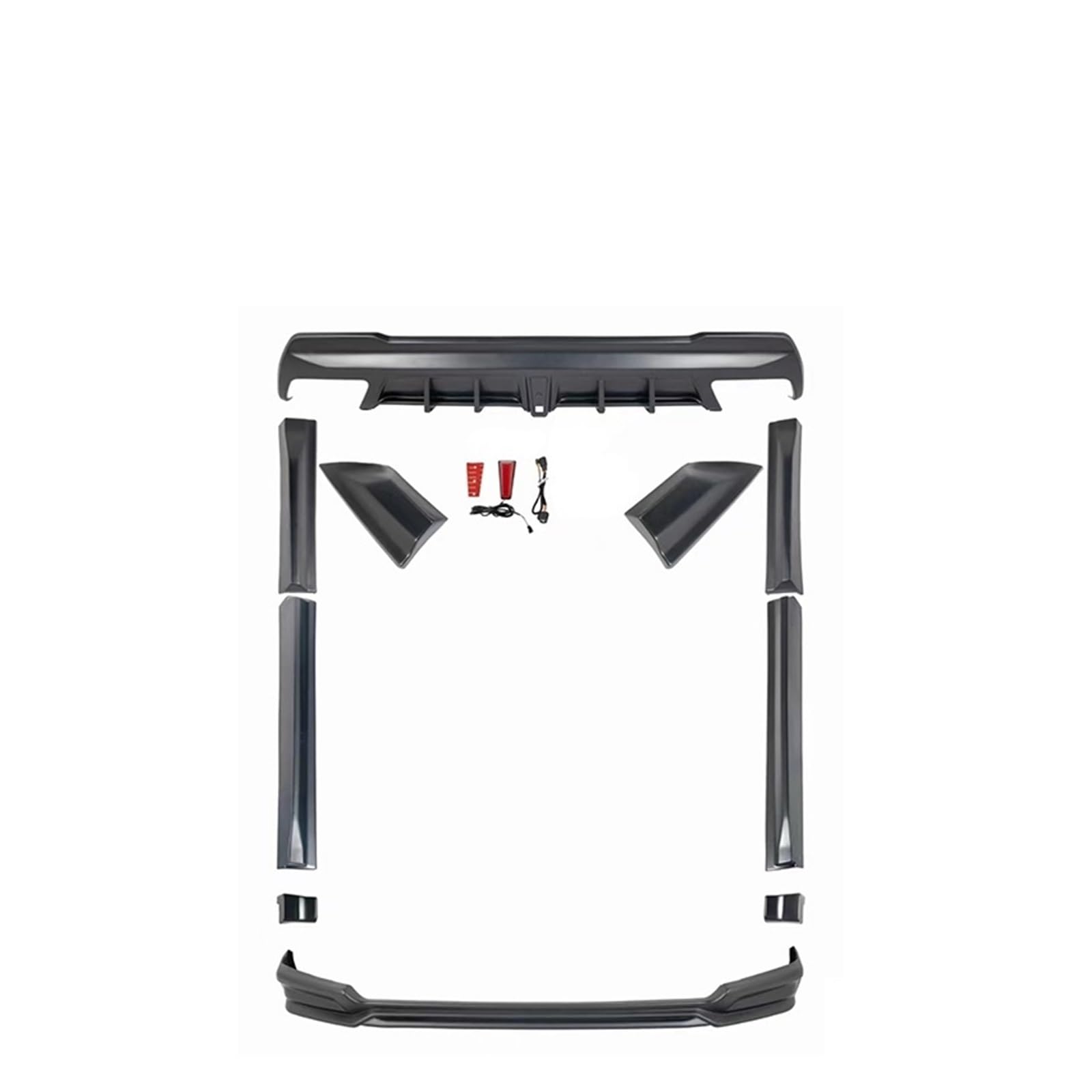 DDGHAE Auto-Frontstoßstange, kompatibel mit CR-V 2023, modifizierte Grundierung/Farbe, Yofer Star Night, Frontlippe, Heckdiffusor, Seitenschweller, Heckwinkel, Star PP Bodykit(Primer Bodykit) von DDGHAE
