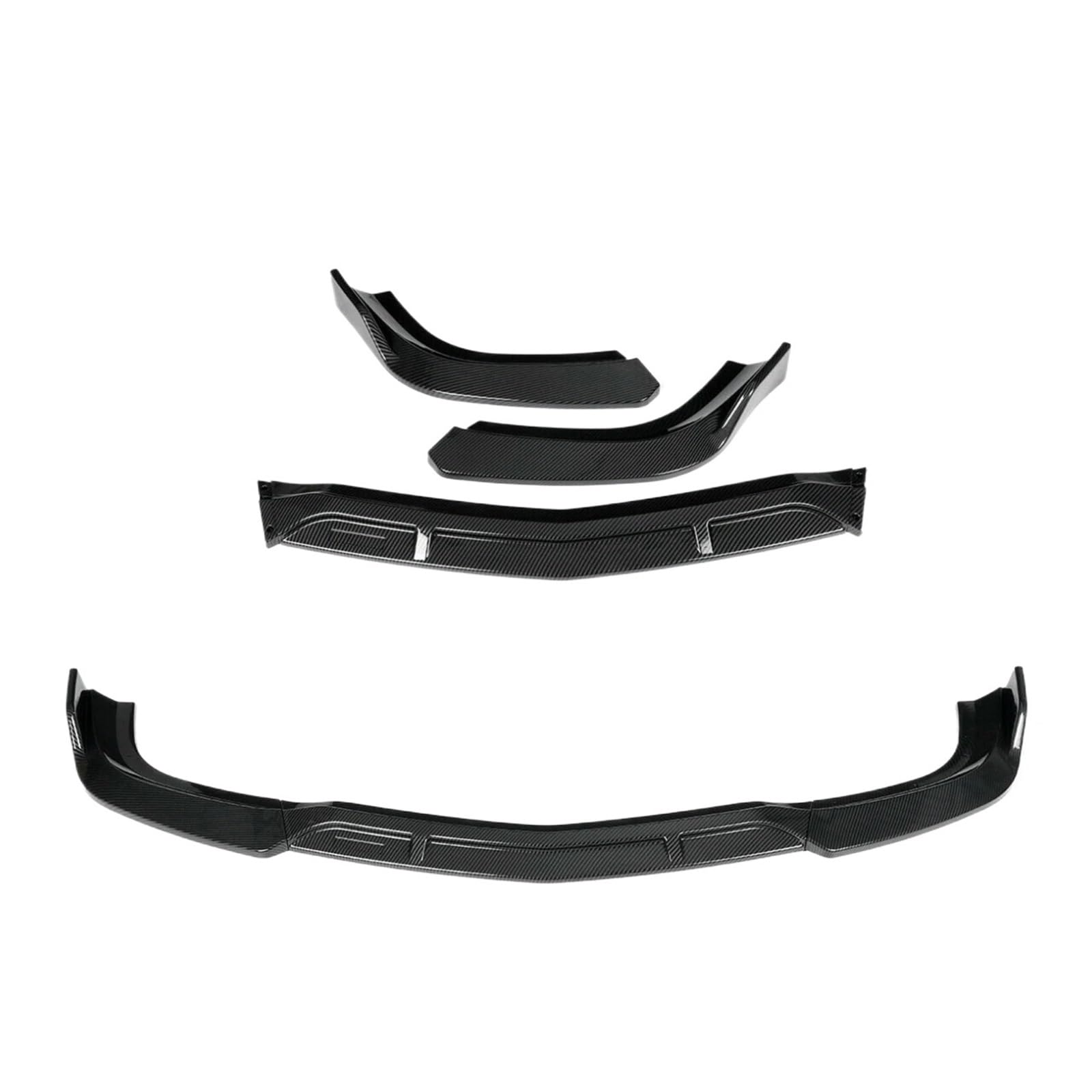 DDGHAE Auto-Frontstoßstange, kompatibel mit Mercedes Benz W204 C180 C200 C250 C300 C350 2012 2013 2014, Lippensplitter-Spoilerschutz(Carbon Fiber Black) von DDGHAE