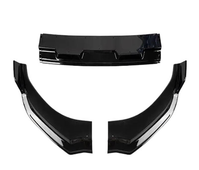 DDGHAE Auto-Frontstoßstange kompatibel for Mustang Mach-E 2020 2021 2022 2023, ABS-Kohlefaser-Splitter-Lippenspoiler(Gloss Black) von DDGHAE