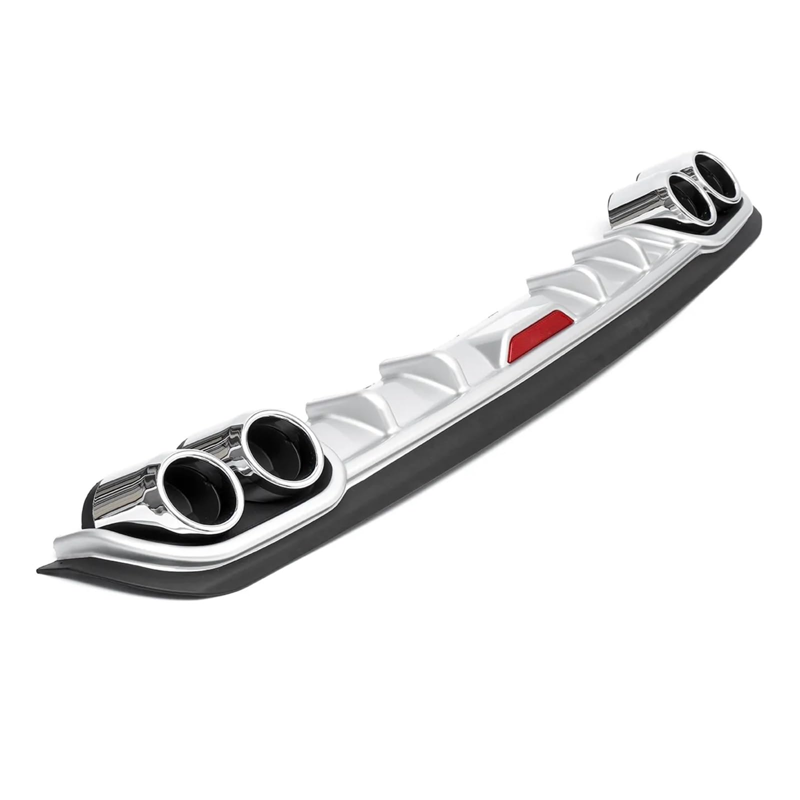 DDGHAE Auto-Heckstoßstange, kompatibel for BMW E46 E60 E90, kompatibel for Audi A3, Auto-Styling, ABS-Kunststoff, universeller Diffusor, Lippenspoiler, Canard(Silver 128cm) von DDGHAE