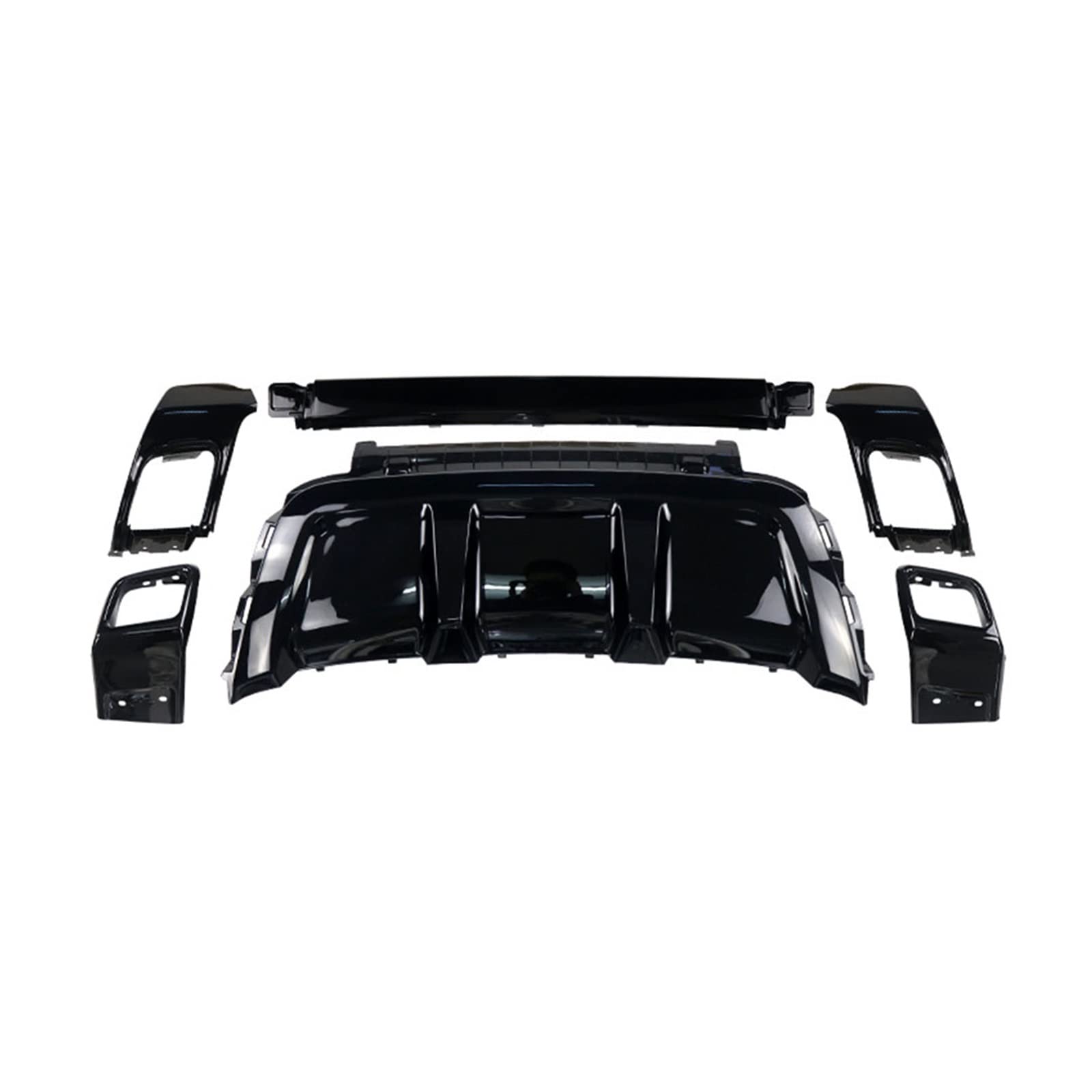 DDGHAE Auto-Heckstoßstange Kompatibel for Land Rover 2012 2013 2014 2015 2016 2017 2018 2019 Auto-Styling, Auspuffrohrabdeckung einsetzen(Black) von DDGHAE