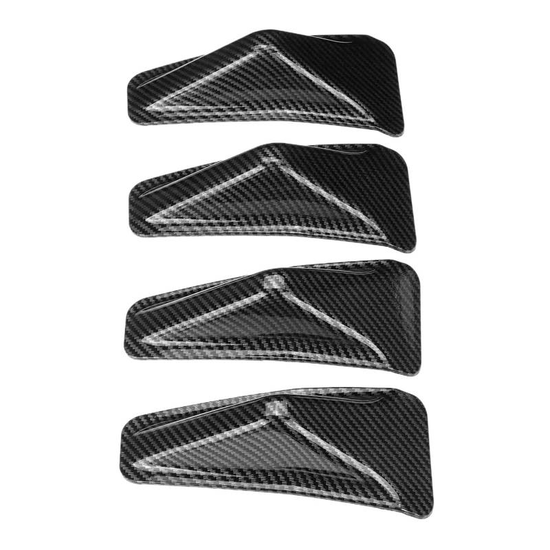 DDGHAE Auto-Heckstoßstange Kompatibel for Subaru STI/WRX 2015-2021 Heckspoiler, Rot/Kohlefaser-Optik 4x Lippendiffusor Haifischflossen-Abdeckungsverkleidung(Carbon Fiber Look) von DDGHAE