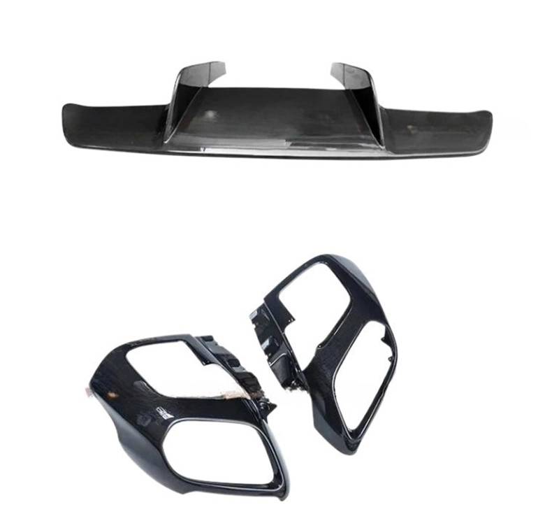 DDGHAE Auto-Stoßstange vorne hinten, kompatibel mit Ferrari 812 2017 2018 2019 2020, Karosserie-Kit aus Echtkohlefaser, Lippendiffusorabdeckung, Seitenschweller(Rear Diffuser-01) von DDGHAE
