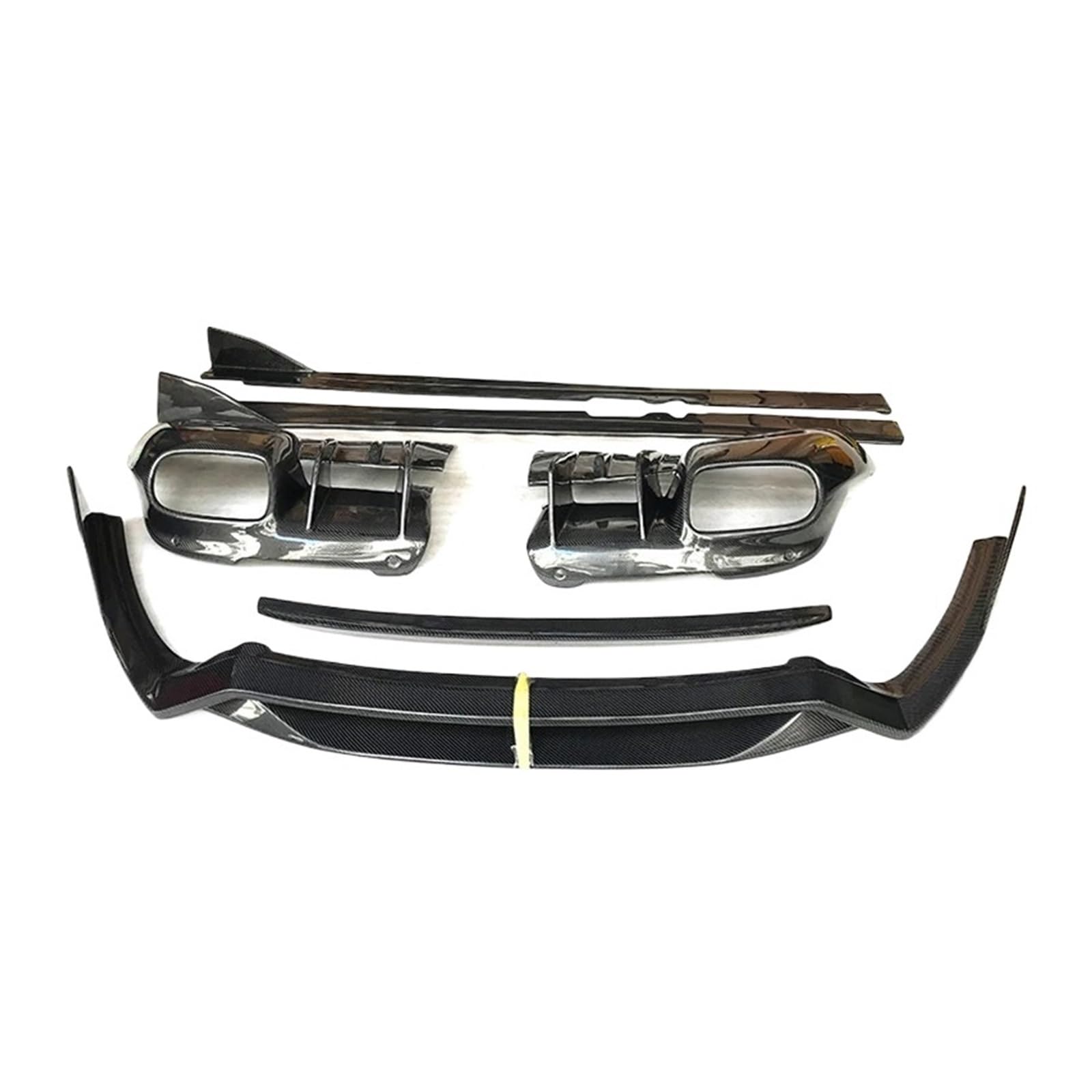 DDGHAE Auto-Stoßstange vorne und hinten, kompatibel mit Ferrari F12 Tuning 2013 2014 2015–2016, DM-Stil, Carbonfaser-Lippe, Heckdiffusor, Spoiler, Seitenschweller, Karosserie-Kit(Carbon Fiber look) von DDGHAE
