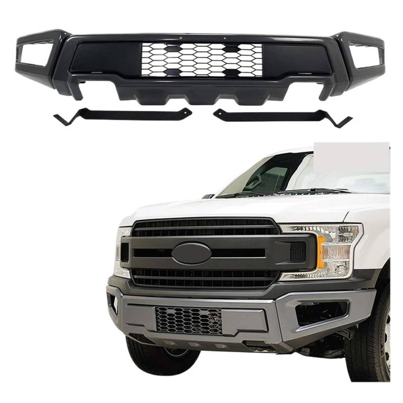 DDGHAE Auto Vorderen Stoßfänger Kompatibel for F150 Stahl Schutz Ersatz Pickup Lkw 4x4 Offroad Zubehör(2018-2020 Year Gray) von DDGHAE