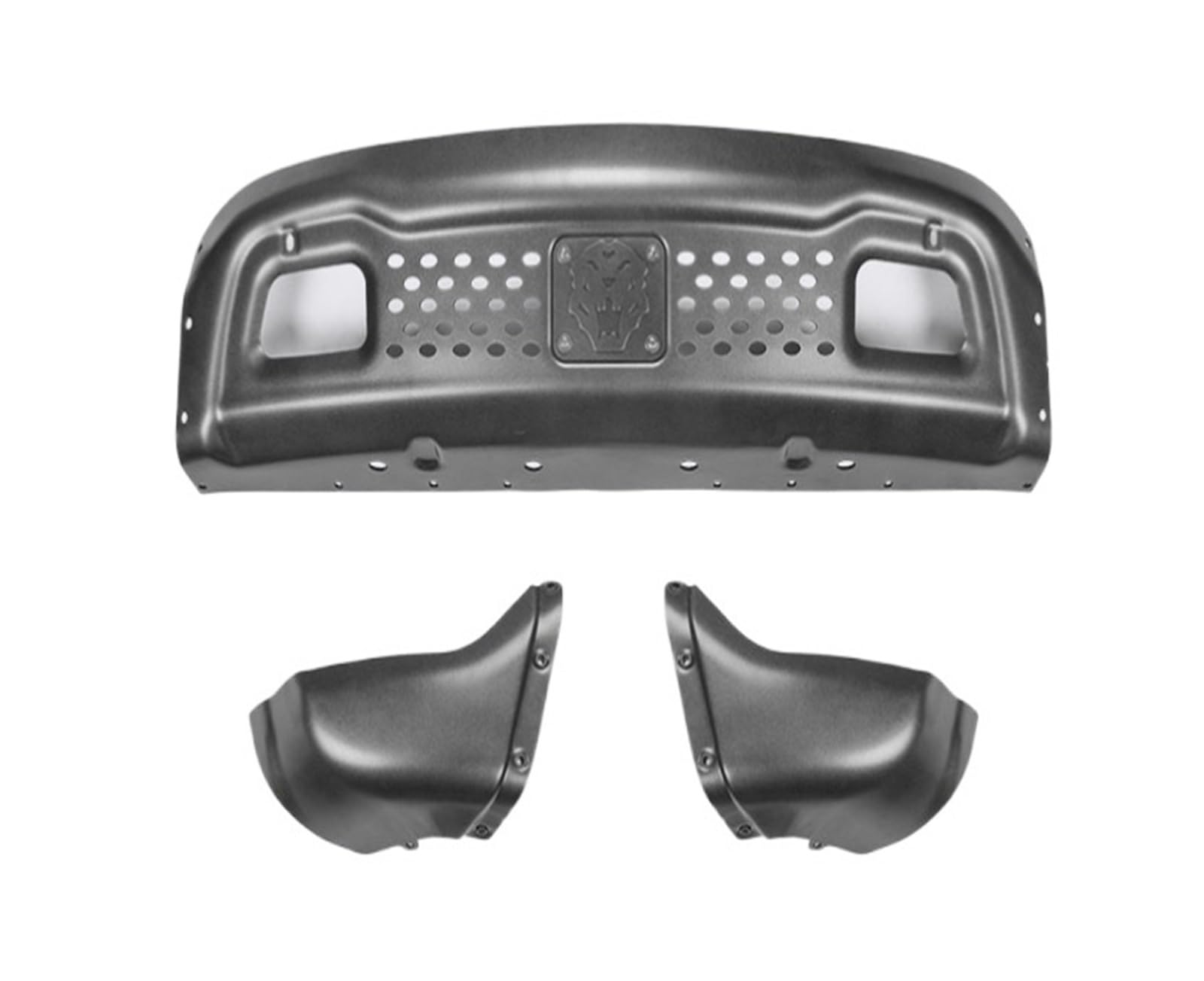 DDGHAE Auto Vorderen Stoßfänger Kompatibel for Jeep Grand Cherokee 2014-2021 ABS Glanz Schwarz Diffusor Protector Guard Skid Platte(17-21 Gray) von DDGHAE
