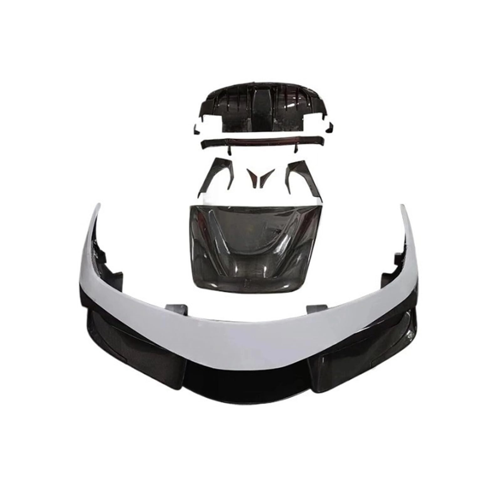 DDGHAE Auto vorne hinten Stoßstange kompatibel for Ferrari F430 Semi Carbon Fiber Spoiler hinten Lip Lufteinlass vorne Haube Motorabdeckung DDGHAE Auto vorne hinten Stoßstange kompatibel for Ferrari F430 Semi Carbon Fiber Spoiler hinten Lip Lufteinlass vorne Haube Motorabdeckung von DDGHAE