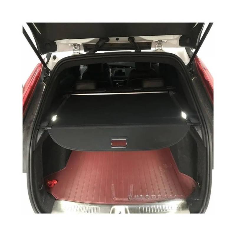 DDGHAE Einziehbare Laderaumabdeckung for das Auto, kompatibel mit Cadillac XT6, schwarzes Segeltuch, Sicherheitsabdeckung for den Kofferraum von DDGHAE