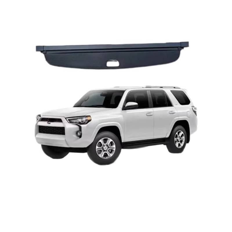 DDGHAE Einziehbare Schwarze Kofferraumabdeckung aus Segeltuch, kompatibel mit Toyota 4Runner 2010–2024 | Sichtschutz und Diebstahlschutz | Beständiger Ladungsschutz von DDGHAE