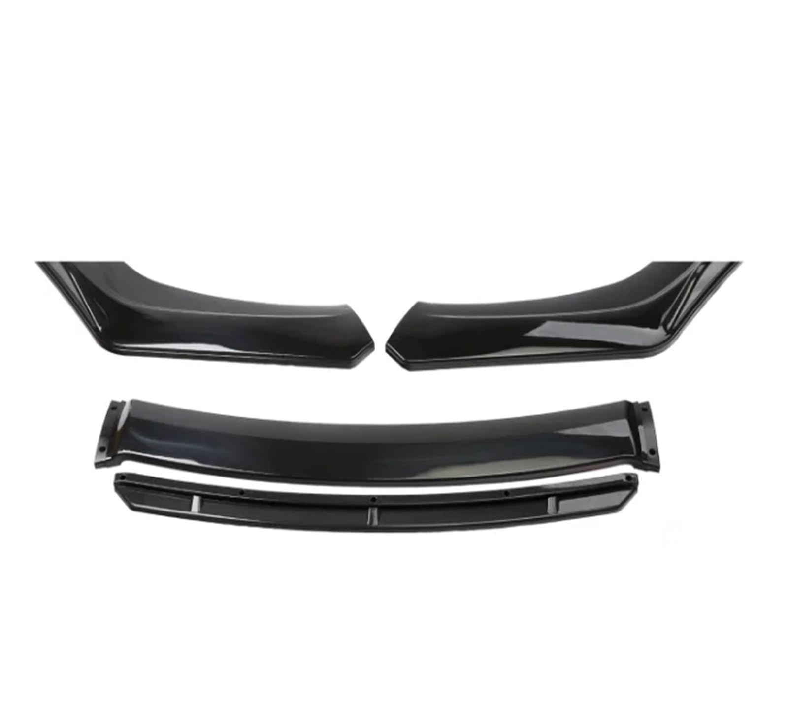 DDGHAE Frontstoßstange Kompatibel for AUDI A4 S4 Quattro 2005-2022 Lip Side Splitter Diffusor Body Kit Spoiler Guards Universal Autozubehör(Black) von DDGHAE