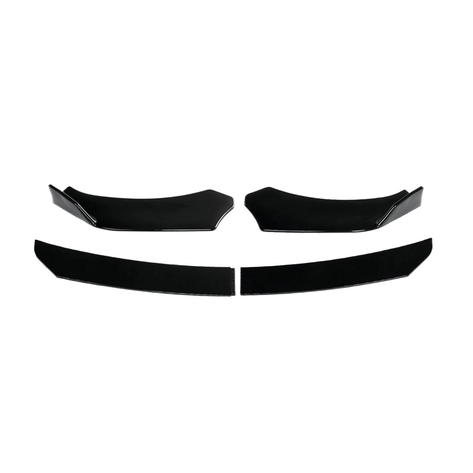 DDGHAE Frontstoßstange Kompatibel for Alfa Romeo Giulia 2017 2018 2019 2020 2021 Seitensplitter Body Kit Schutzabdeckung Autozubehör ， 177 cm Universal-Lippenspoiler(Black) von DDGHAE