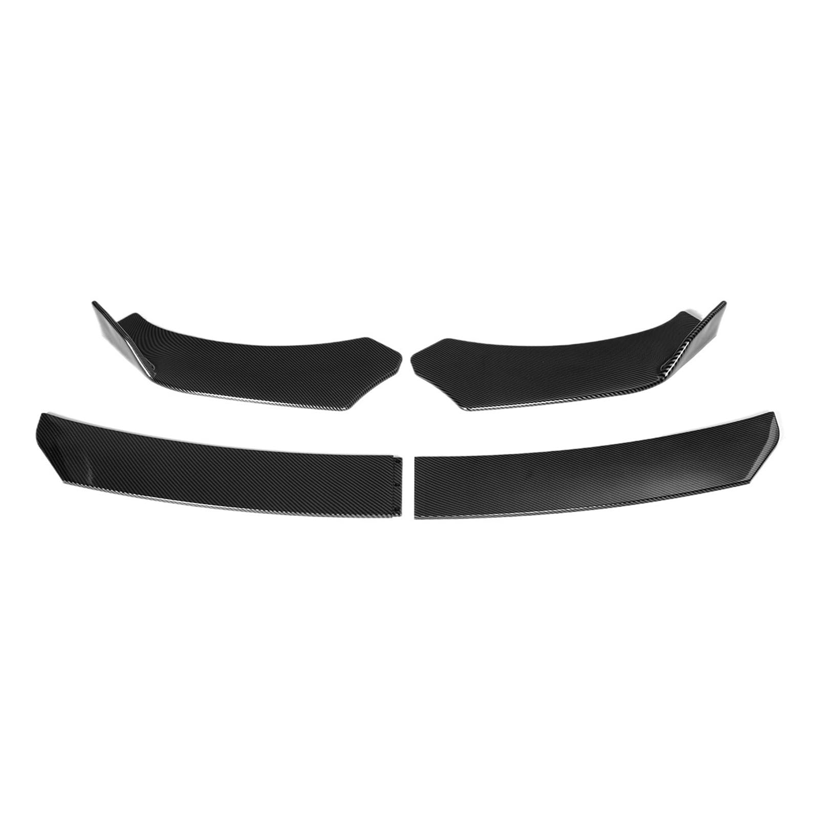 DDGHAE Frontstoßstange Kompatibel for Alfa Romeo Giulia 2017 2018 2019 2020 2021 Seitensplitter Body Kit Schutzabdeckung Autozubehör ， 177 cm Universal-Lippenspoiler(Carbon Fiber Look) von DDGHAE