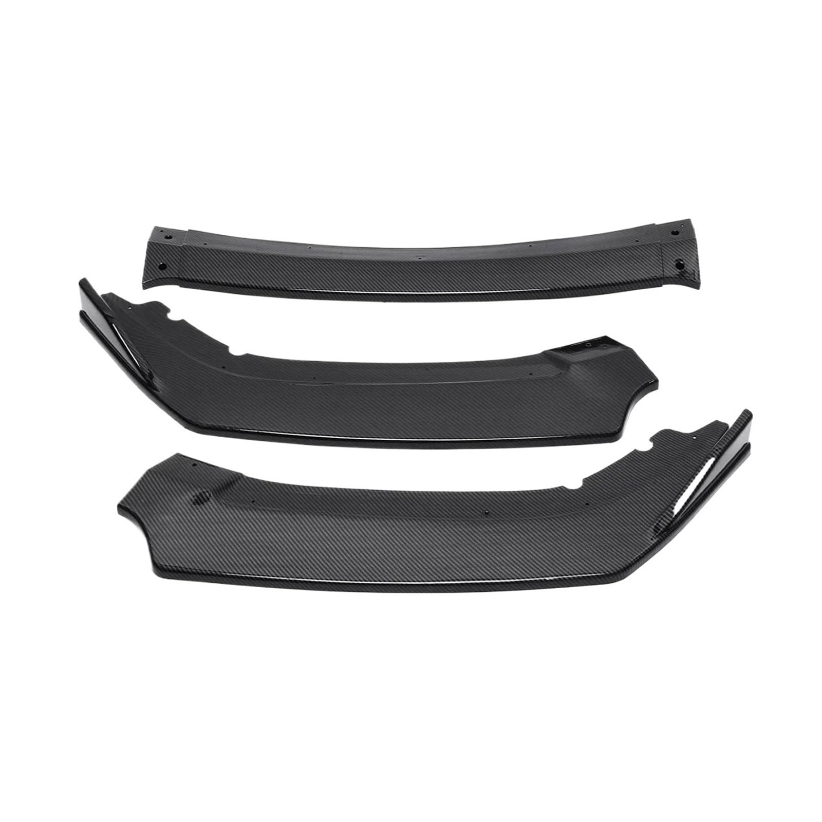 DDGHAE Frontstoßstange Kompatibel for Civic Sedan 4-Türer 2016 2017 2018 2019 2020 2021 Autozubehör, Lip Lower Splitter Spoiler Body Kit(Carbon Fiber look) von DDGHAE