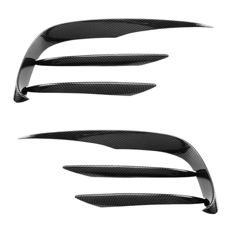 DDGHAE Frontstoßstange Kompatibel for Mercedes Benz E-Klasse W213 E260 E300 2021-2023 Schwarze Lüftungsschlitzverkleidung Nebelscheinwerfer Spoiler Ansaugrahmen Splitter Braue(Carbon Fiber Look) von DDGHAE