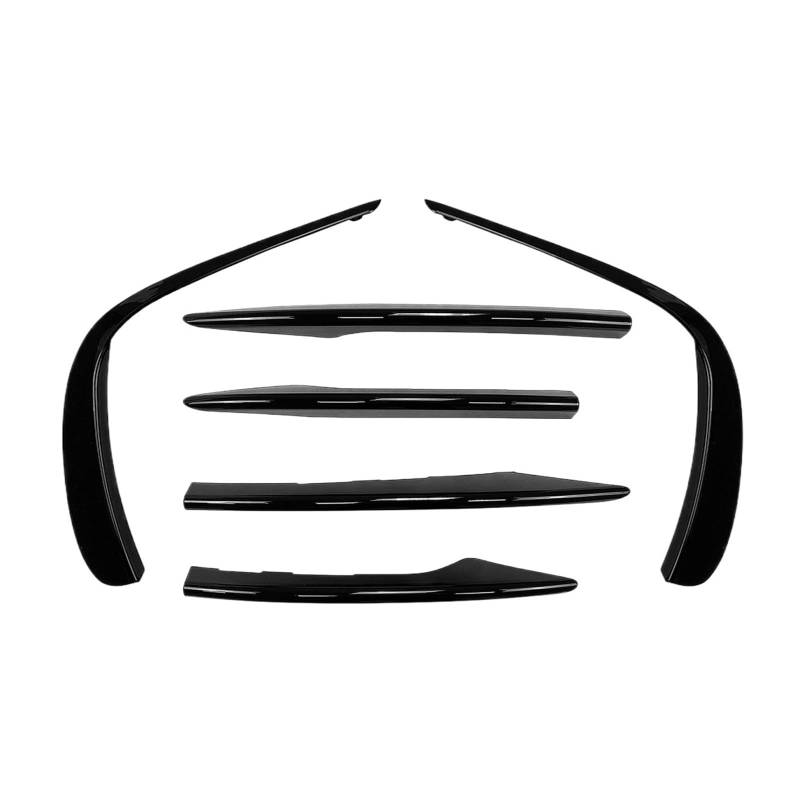 DDGHAE Frontstoßstange Kompatibel for Mercedes Benz E-Klasse W213 E260 E300 2021-2023 Schwarze Lüftungsschlitzverkleidung Nebelscheinwerfer Spoiler Ansaugrahmen Splitter Braue(Glossy Black) von DDGHAE