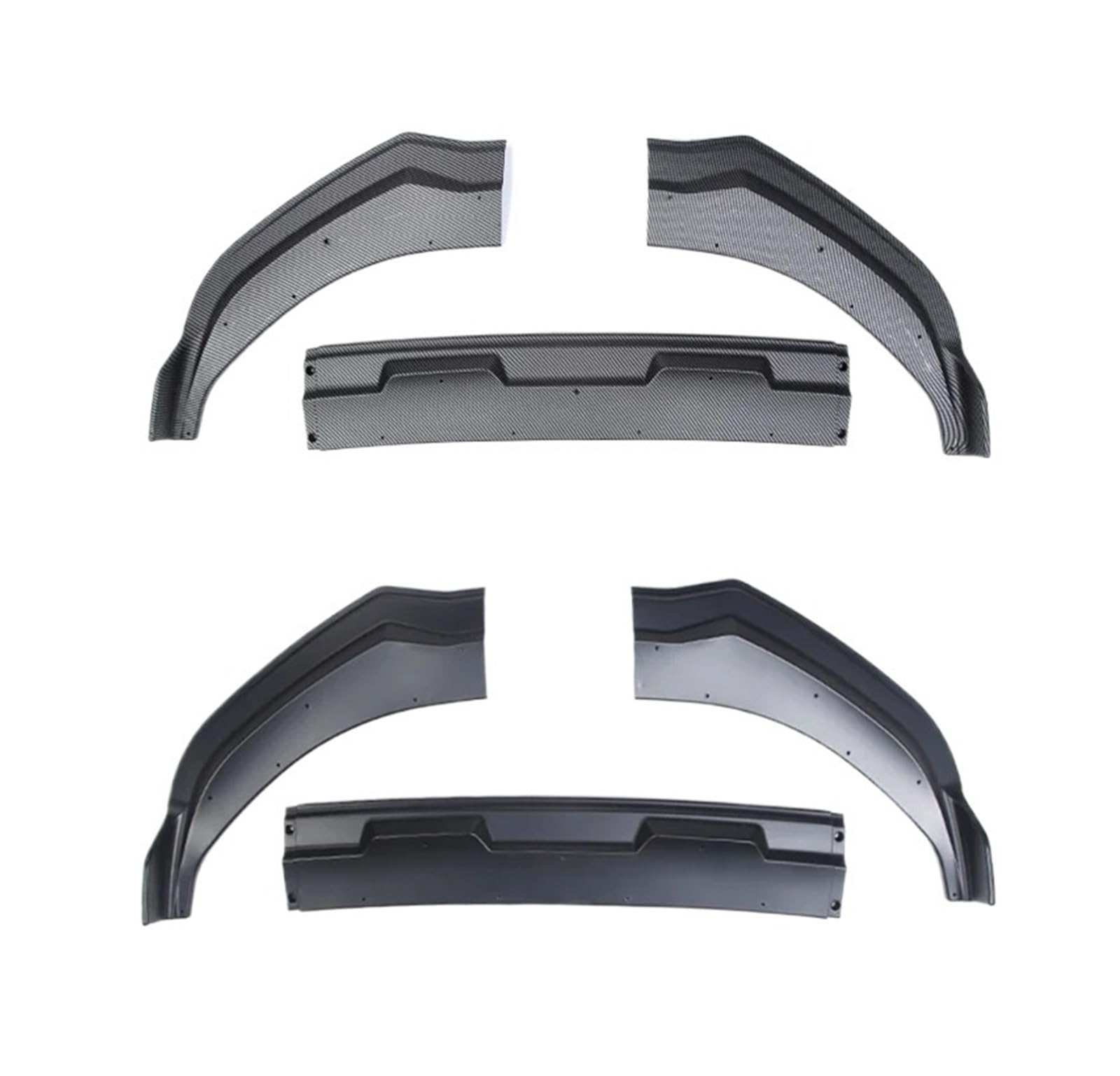 DDGHAE Frontstoßstange Kompatibel for Mustang Mach-E 2021 2022 2023 ABS Helle Schwarze Carbonfaser-Lippenspoilersplitter(Bright Black) von DDGHAE