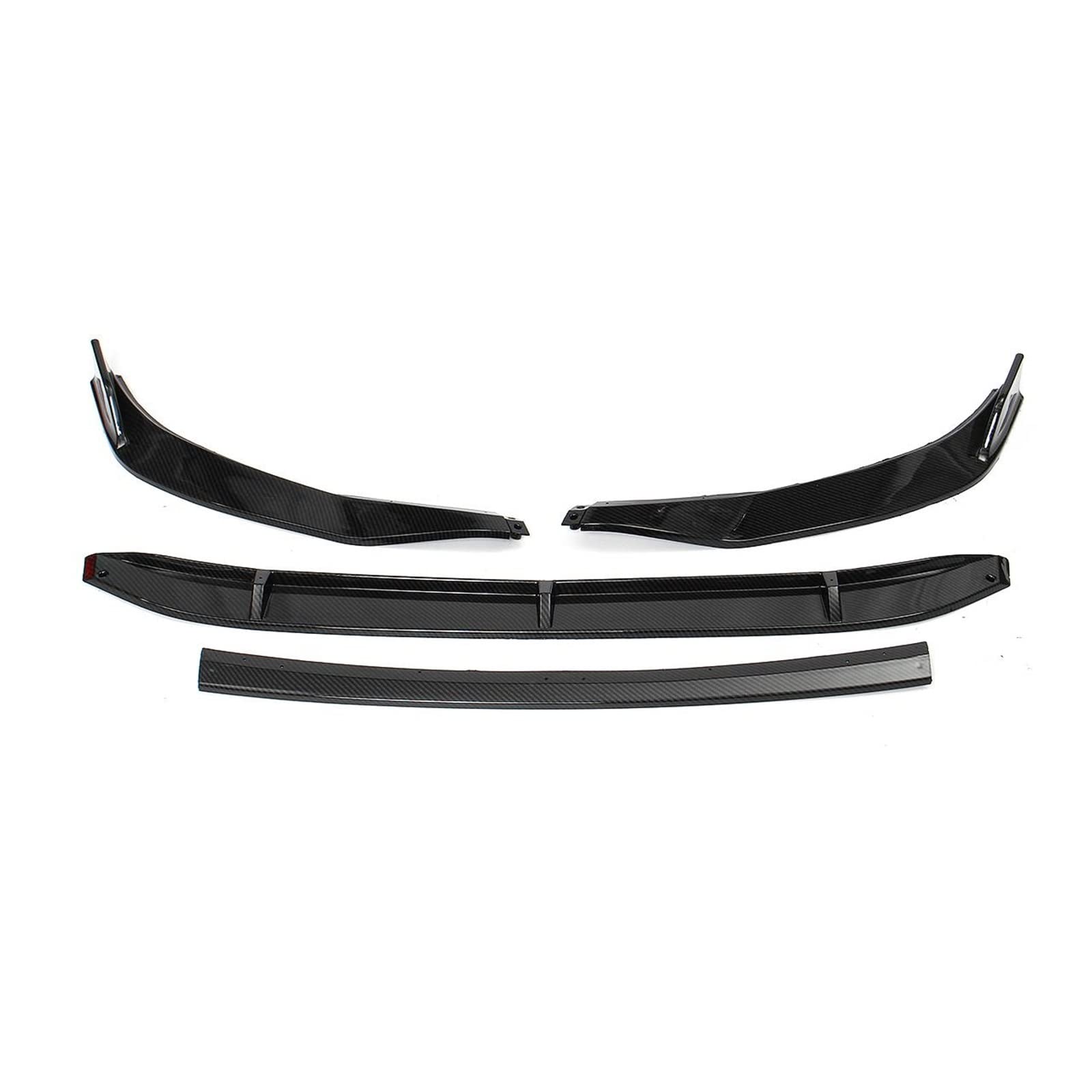 DDGHAE Frontstoßstange Kompatibel for VW Jetta MK7 2019-2021 Lip Side Splitter Body Kit Deflektor Spoiler Guard Schwarzes Autozubehör, 4 STÜCKE(Carbon Fiber Look) von DDGHAE