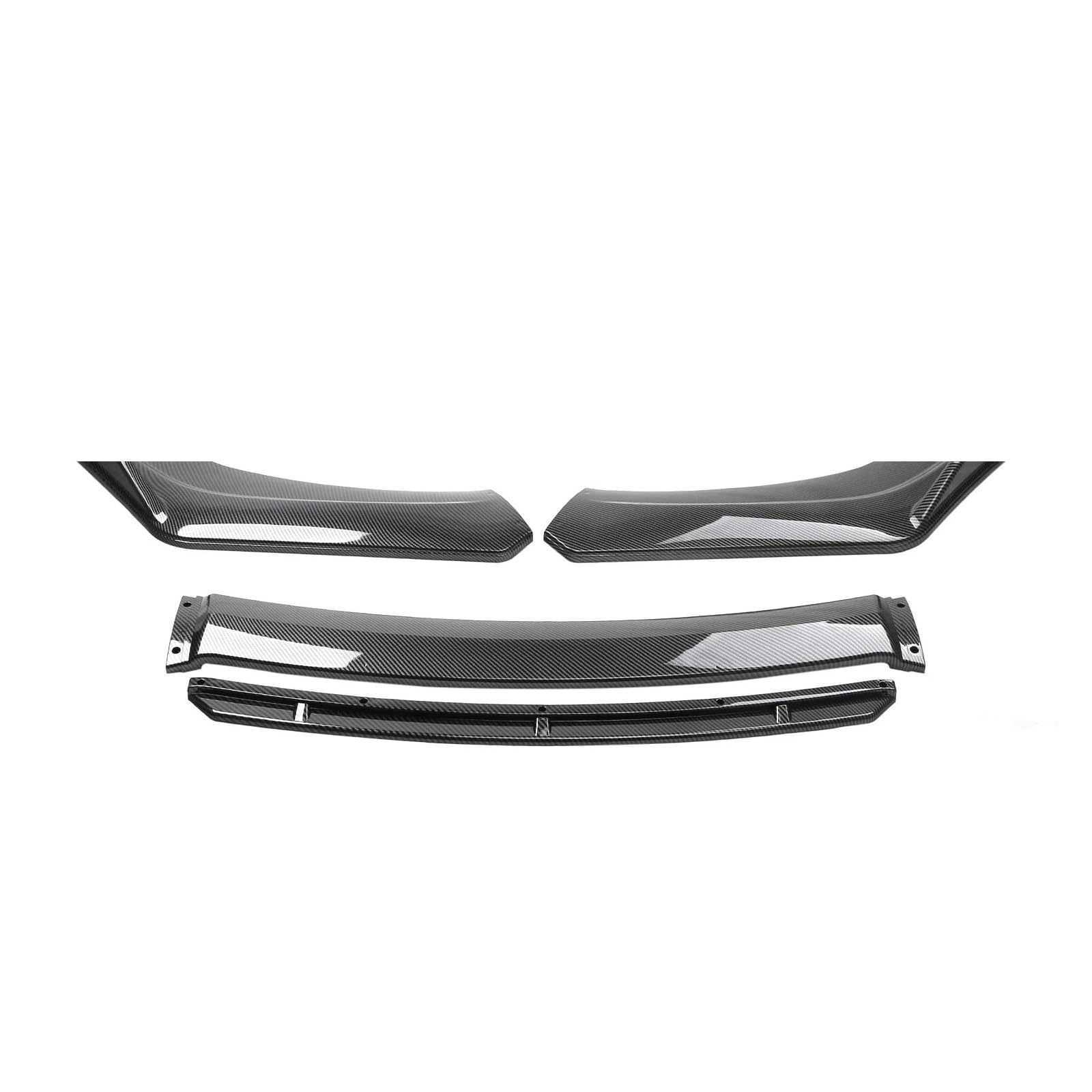 DDGHAE Frontstoßstange Kompatibel for VW POLO MK6 2015-2021 Lip Side Splitter Diffusor Body Kit Spoiler Guards(Carbon Look) von DDGHAE