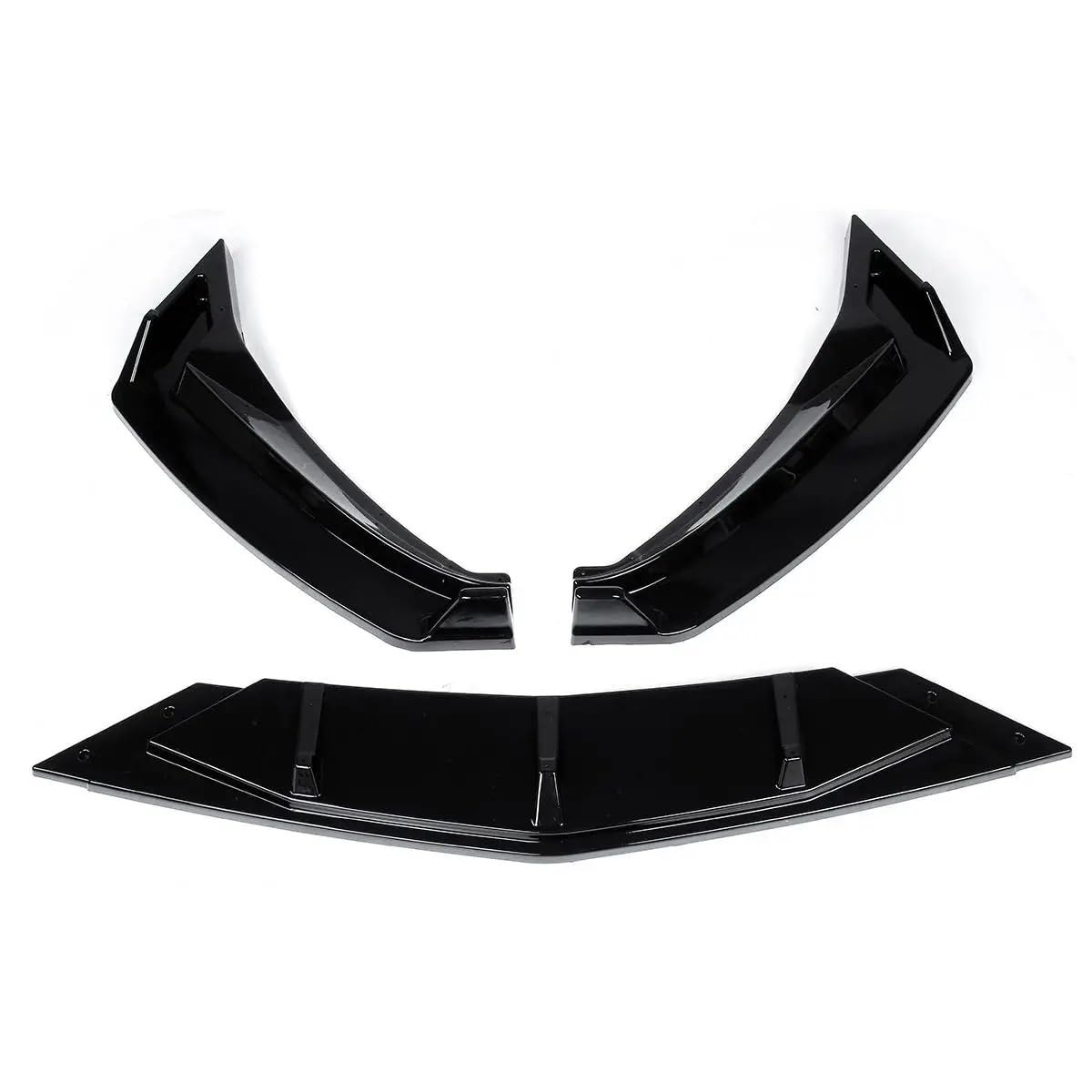 DDGHAE Frontstoßstange Kompatibel for VW Passat B8 2017-2019 Autozubehör, 3-teiliges schwarzes Lip-Unterkörper-Kit Spoiler-Splitter-Schutz(Glossy Black) von DDGHAE