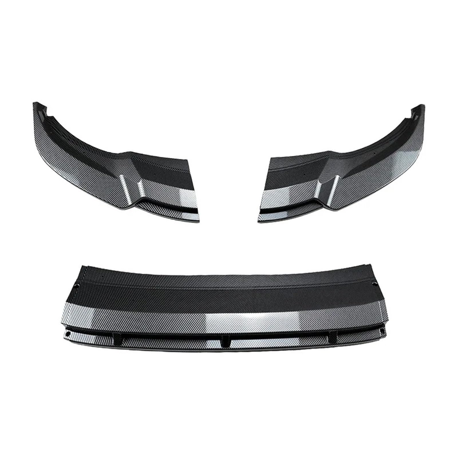 DDGHAE Frontstoßstange Kompatibel for VW Tiguan RL 2021 2022 2023+ ABS Schwarz glänzend Auto-Modifikationskits, Diffusor-Spoiler-Splitter, 3-teilig(Carbon Look) von DDGHAE