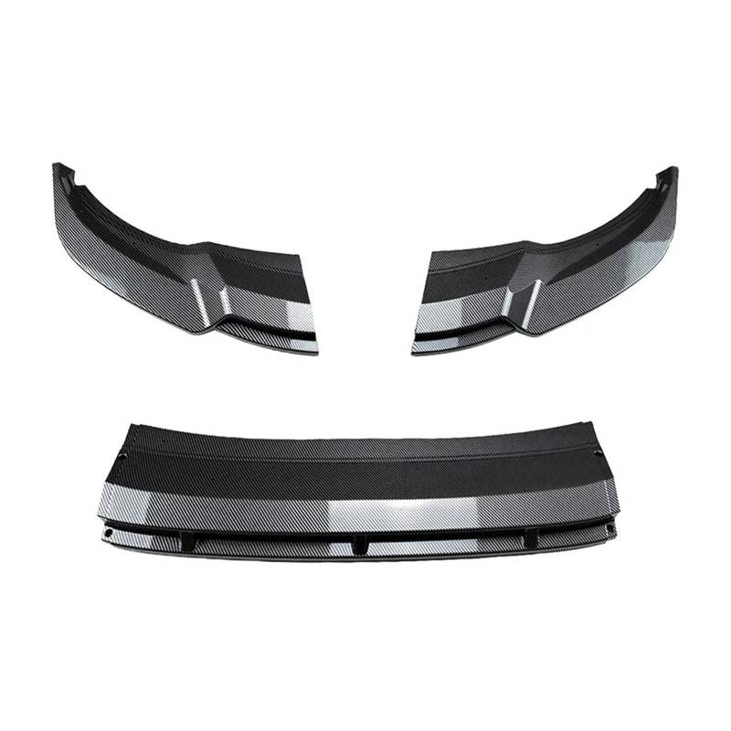 DDGHAE Frontstoßstange Kompatibel for VW Tiguan RL 2021 2022 2023+ ABS Schwarz glänzend Auto-Modifikationskits, Diffusor-Spoiler-Splitter, 3-teilig(Carbon Look) von DDGHAE