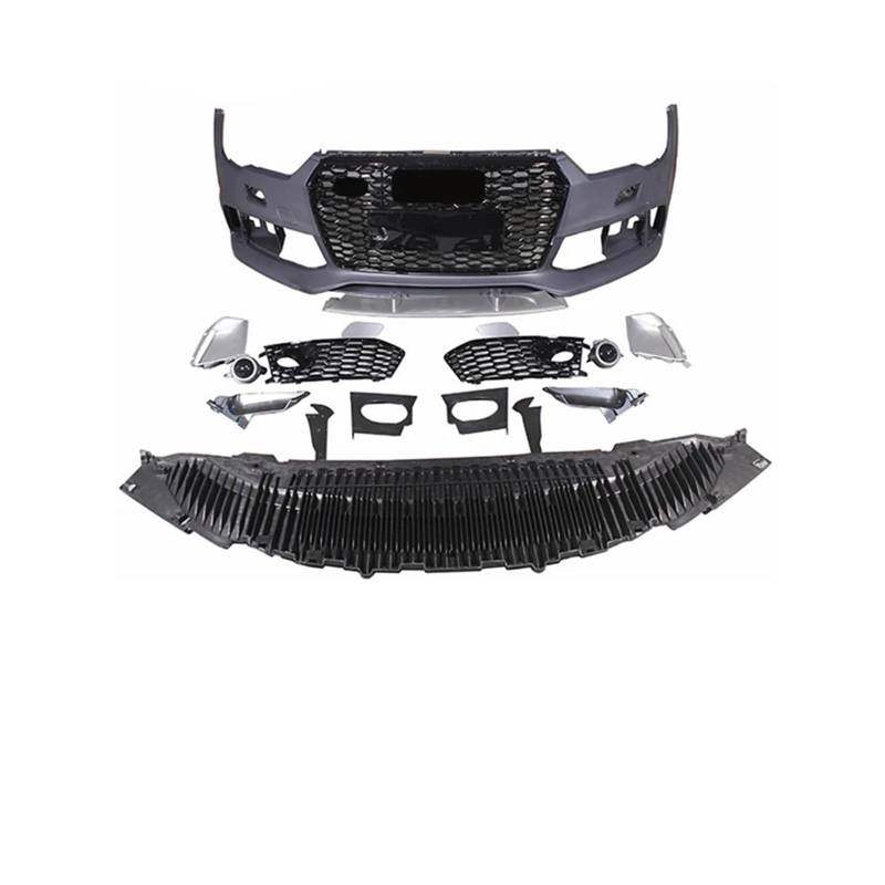 DDGHAE Frontstoßstange kompatibel for Audi A7 Upgraded Rs7 2015-2018, Fahrzeug aus PP-Material, Karosserie-Kit mit Kühlergrill(Unpainted) von DDGHAE