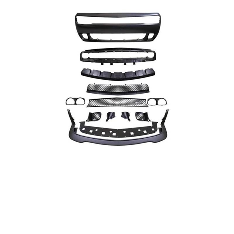 DDGHAE Frontstoßstange kompatibel for Dodge Challenger Upgrade Modifikation Hellcat Lip Large Surround Kit(Full set customizati) von DDGHAE