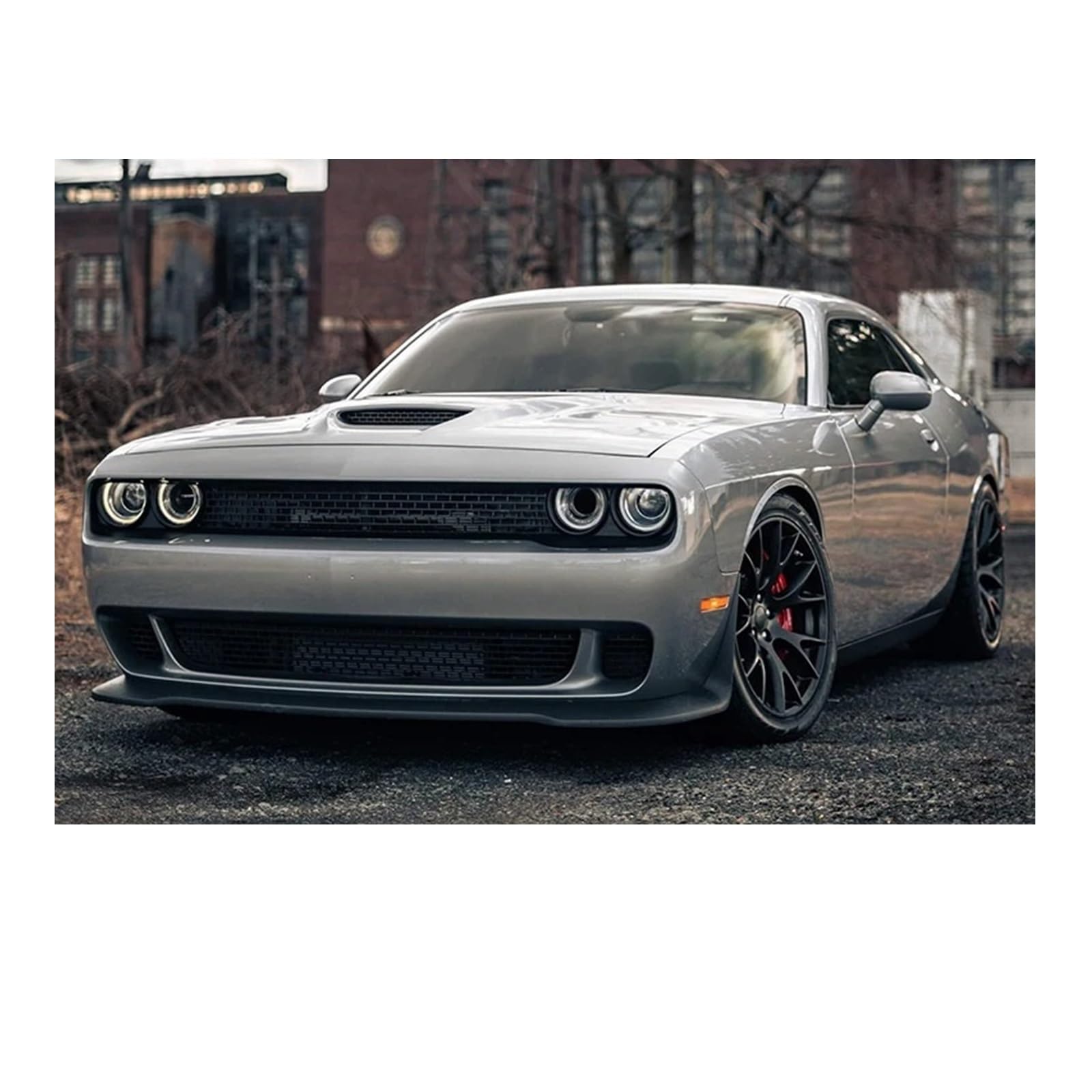 DDGHAE Frontstoßstange kompatibel for Dodge Challenger Upgrade Modifikation Hellcat Lip Large Surround Kit(Product deposit) von DDGHAE