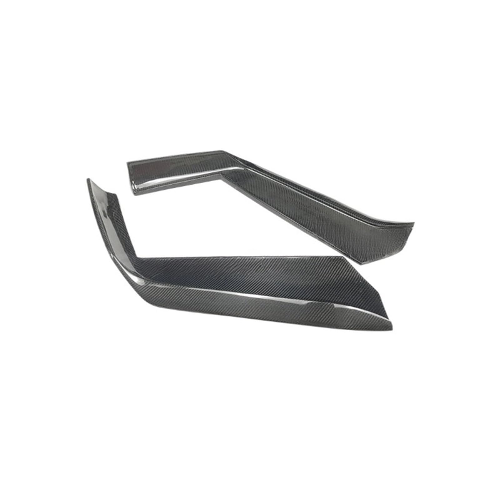 DDGHAE Frontstoßstange kompatibel for Ferrari 488 GTB 2015 2016 2017 2018, Auto-Styling FRP, 2 Stück/Set aus trockener Kohlefaser, Lippe, Seitensplitter, Klappe, Cupwings(Carbon Fiber look) von DDGHAE