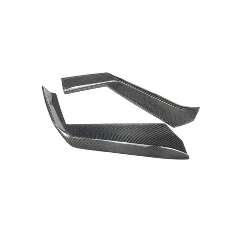 DDGHAE Frontstoßstange kompatibel for Ferrari 488 GTB 2015 2016 2017 2018, Auto-Styling FRP, 2 Stück/Set aus trockener Kohlefaser, Lippe, Seitensplitter, Klappe, Cupwings(Carbon Fiber look) von DDGHAE