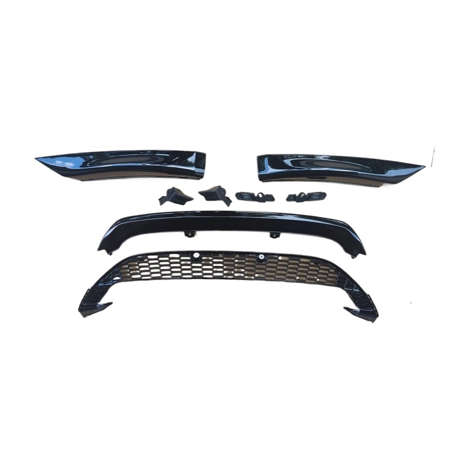 DDGHAE Frontstoßstange kompatibel for Focus 2015 2016 2017 2018, Lip Body Kit Spoiler Wing Weiß(Full Bright Black) von DDGHAE