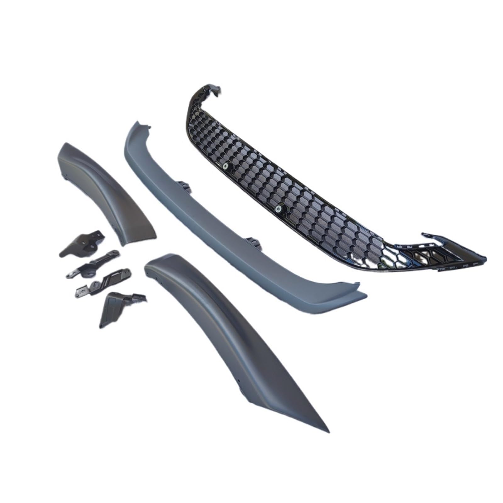 DDGHAE Frontstoßstange kompatibel for Focus 2015 2016 2017 2018, Lip Body Kit Spoiler Wing Weiß(Unpainted) von DDGHAE