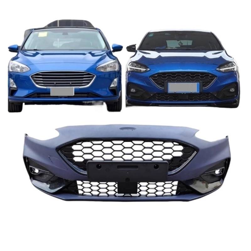 DDGHAE Frontstoßstange kompatibel for Focus 2019 2020 2021 Upgrade ST ST-Line Style Body Kit Grillmaske Autozubehör(2) von DDGHAE