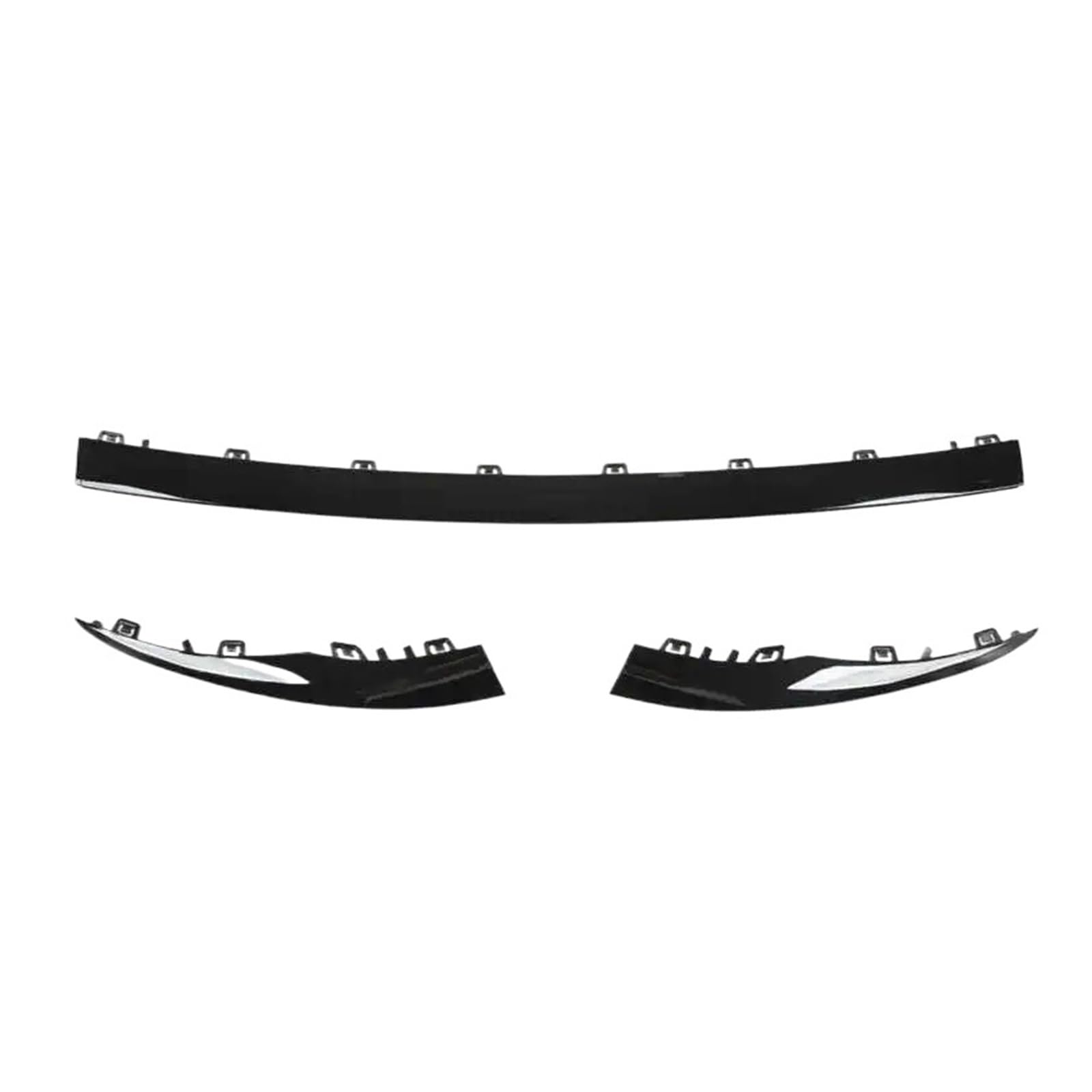 DDGHAE Frontstoßstange kompatibel for Mercedes-Benz C-Klasse W205 AMG Line Facelift 2019 2020 2021 Body Kit, 3-teilige untere Verkleidung in Hochglanzschwarz von DDGHAE