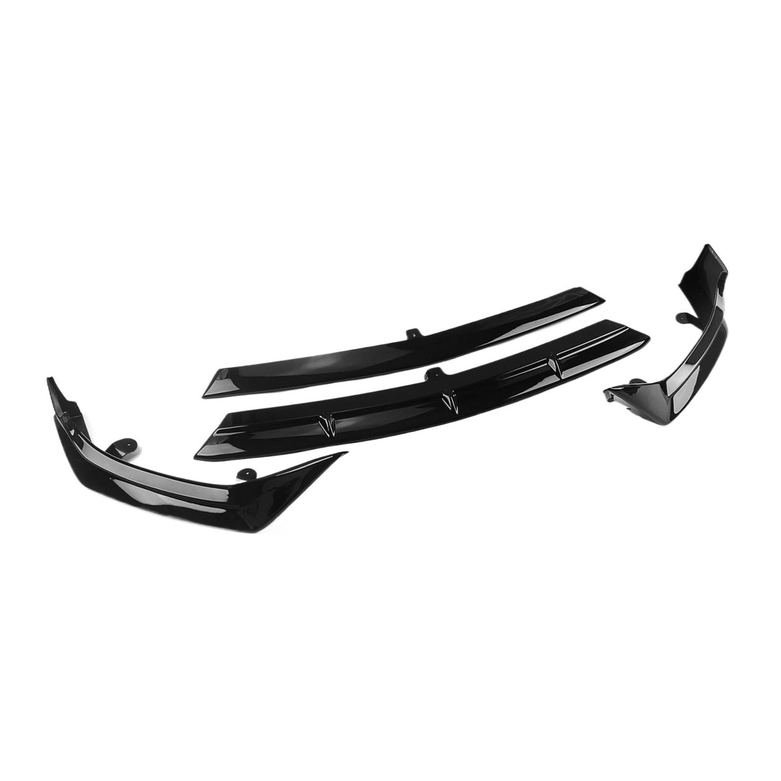 DDGHAE Frontstoßstange kompatibel for Mercedes Benz C-Klasse W206 Sport 2022–2023 C300, schwarz glänzende Spoilerlippe + Seitensplitter-Abdeckungssatz(Black) von DDGHAE