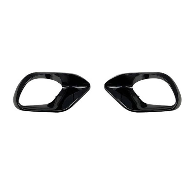 DDGHAE Frontstoßstange kompatibel for Mercedes Benz CLA W118 C118 Cla45 AMG Seitenhaube Nebelscheinwerfer Lichtabdeckung Spoiler Lüftungsrahmenverkleidung, 2020 bis(Fog Lamp Gloss Black) von DDGHAE