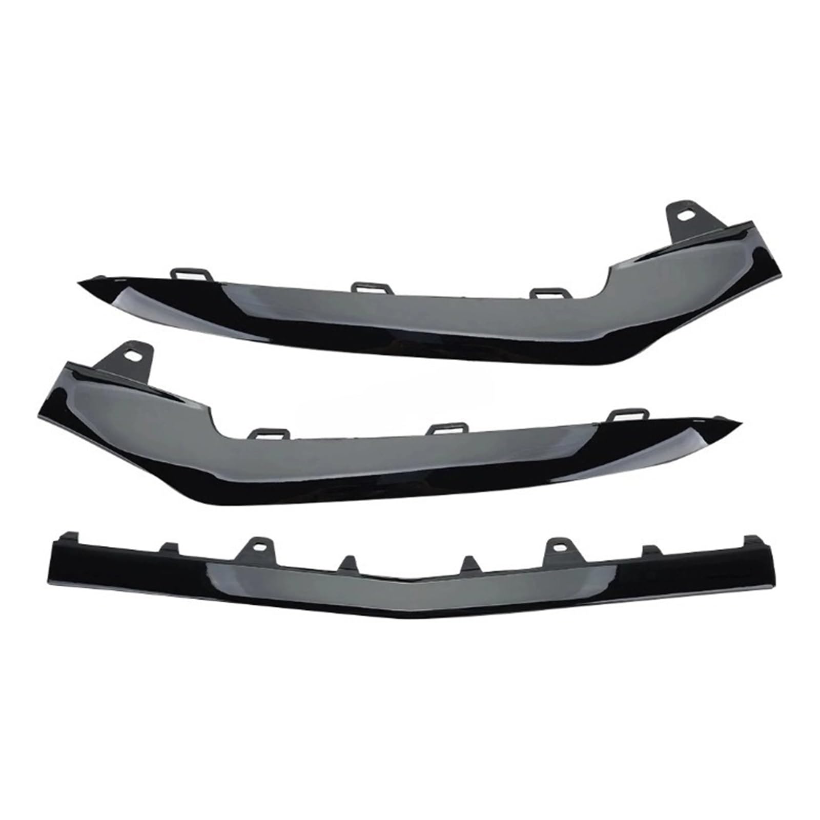DDGHAE Frontstoßstange kompatibel for Mercedes Benz E-Klasse W212 E200 E250 E300 E350 2014 2015 2016 Chrom-Autozubehör, Zierleiste for die Unterlippenabdeckung(1Set Black) von DDGHAE