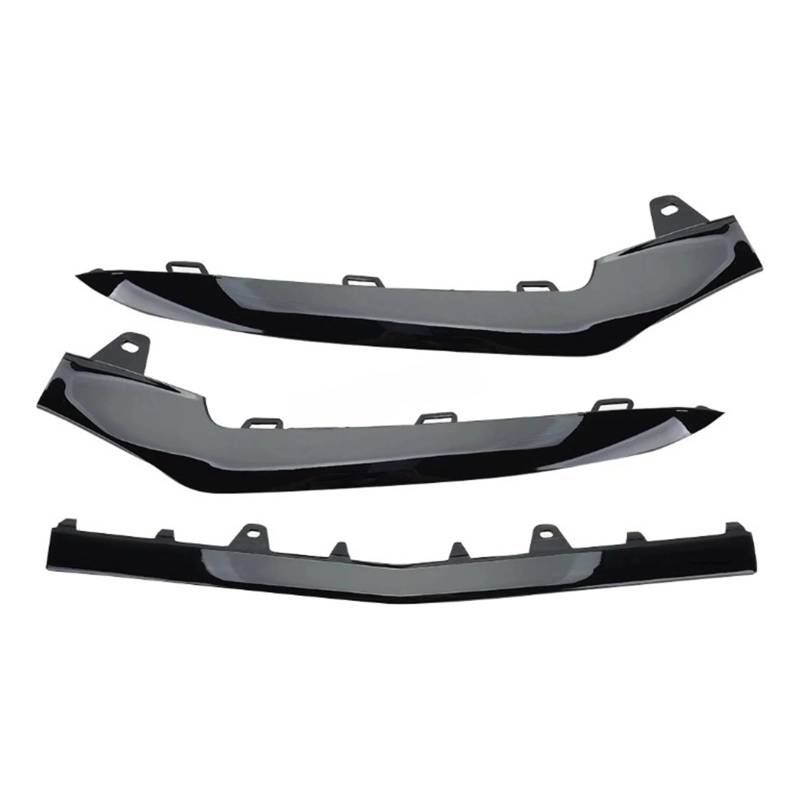 DDGHAE Frontstoßstange kompatibel for Mercedes Benz E-Klasse W212 E200 E250 E300 E350 2014 2015 2016 Chrom-Autozubehör, Zierleiste for die Unterlippenabdeckung(1Set Black) von DDGHAE