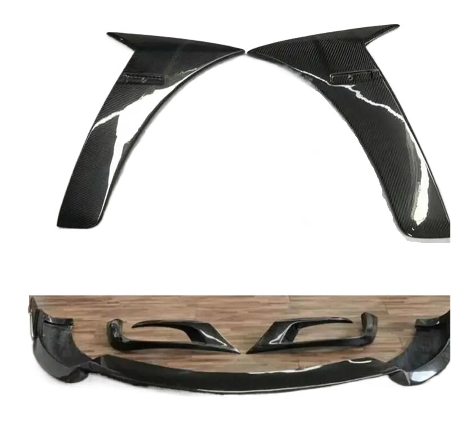 DDGHAE Frontstoßstange kompatibel for Mercedes Benz W222 S-Klasse S63 S350 S400 S500 S600 AMG, Lippensplitter aus Echtkohlefaser, Nebelscheinwerfer-Entlüftungsabdeckung(Lip Fender Vent Air) von DDGHAE