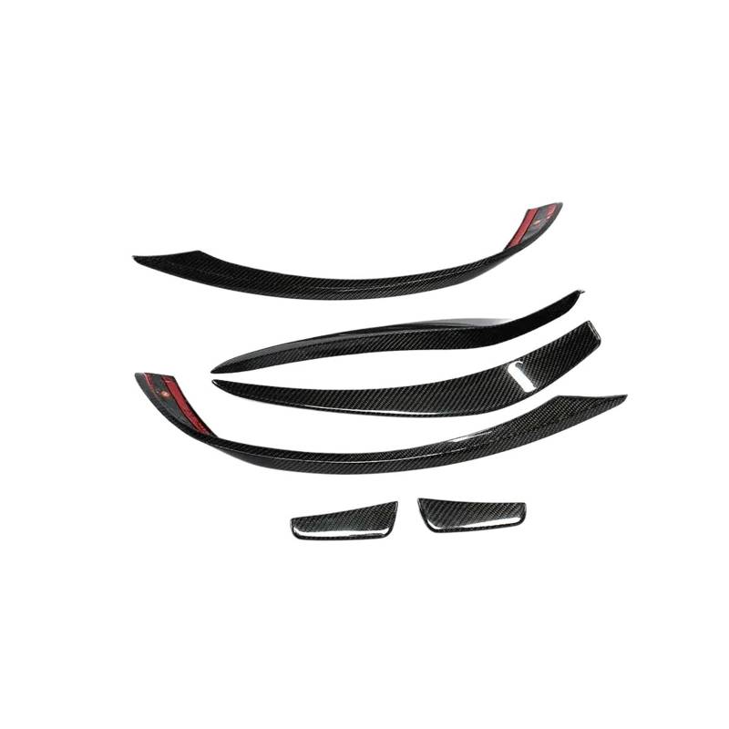 DDGHAE Frontstoßstange kompatibel for Mercedes W176 A250 A45 AMG Flossen Spoiler Canard Lip Splitter, Autorennen FRP/Carbon Fiber Canards(Carbon Fiber Black) von DDGHAE