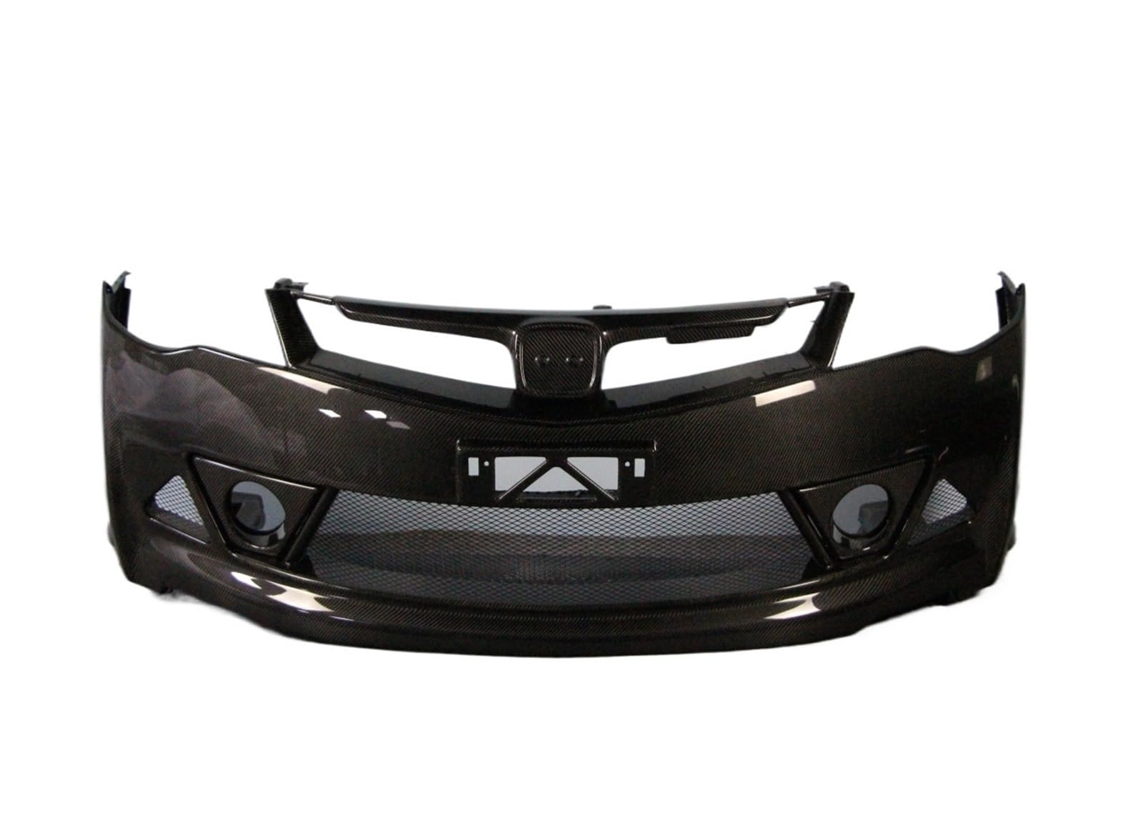 DDGHAE Frontstoßstange und Kühlergrillgitter Kompatibel for Civic Type R FD2, RR Style Carbon Fiber(Bumper and Grille) von DDGHAE