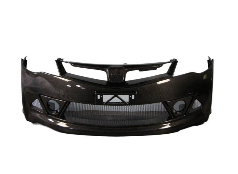 DDGHAE Frontstoßstange und Kühlergrillgitter Kompatibel for Civic Type R FD2, RR Style Carbon Fiber(Bumper and Grille) von DDGHAE